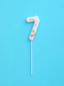 1pc Colorful Numbered Sugar Beads Birthday Cake Candle Decoration Insert, Cute Baking Dessert Multipurpose Photo Candle,Christmas - Multicolor - View 19