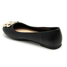 Bailarinas con decoraciones y acabado brillante - Negro - Ver 3