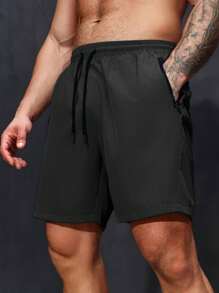Pantaloncini uomo stile boyfriend con tasche con zip, asciugatura rapida, casual con leggera elasticità, respirabili con coulisse, adatti per l'estate e attività all'aperto
