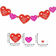 Decoración del Día de San Valentín: Banderines colgantes, Pequeñas banderas desplegables, Decoración escenográfica, Artículos para fiestas, Accesorios de regalo - Multicolor - Ver 3
