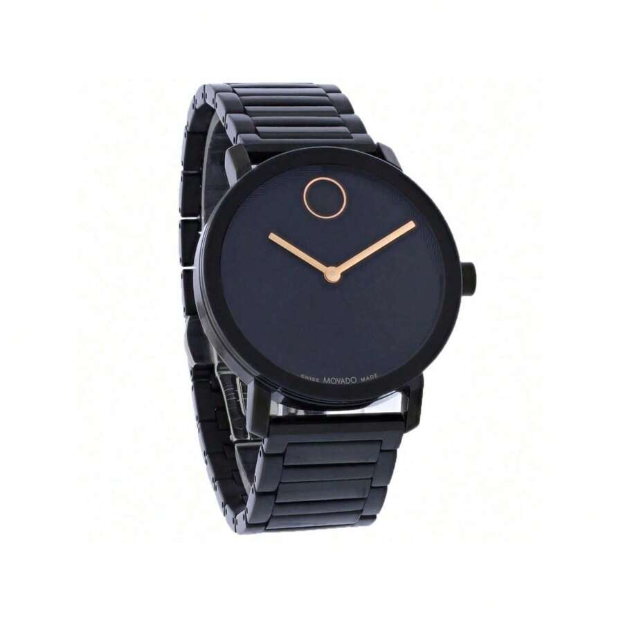 Movado Evolution 2.0 Series Mens Black ION PVD Stainless Quartz Watch ...