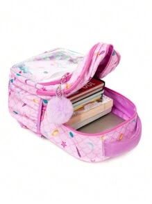 17inch Kids Backpack With Lunch Bag And Pencil Case, Lightweight School Bag Set For Teens Boys Girls, 3 In 1 Large Capacity Backpack With Padded Shoulder Straps, Ideal For Daily Use Or Travel