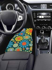 Custom Car Mat 4 Pieces Set - Personalize With Your Photo, Logo And Text - For Cars, Trucks, SUVs - Non-Slip, Easy-To-Clean Interior Protection