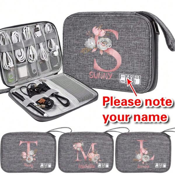1pc Custom Name Watch Organizer Case, Versatile Portable Travel Apple Watch, Strap Storage Bag, Strap Holder Case, Pouch Strap Bag, Ideal For Gifts
