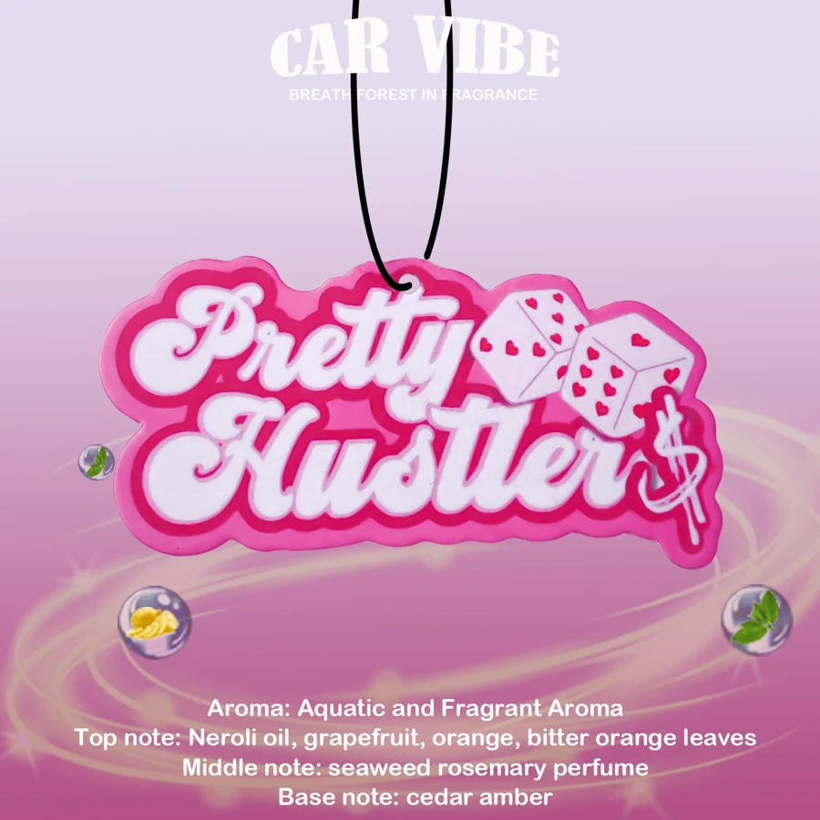 創意汽車車用香薰，車後視鏡掛香擺件，車內飾品，適用於送給朋友或妻子的禮物 - 塗鴉PRETTY - 查看 1