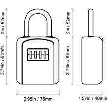 Portable Metal Key Safe Storage Lock Box Outdoor Indoor Key Hider Locker Case Box Combination Lock Box For Keys - one-size - View 7