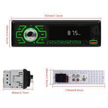1DIN In-Dash FM Car Radio Stereo - Digital Audio Music Player With RCA/USB/SD/AUX-IN & Colorful Backlight - For Car Enthusiasts - Upgrade Your Driving Experience