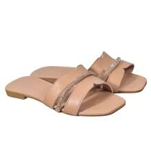 Women's Flat H-Shaped Sandal With Rhinestones Original Casual Summer - 白色 - 查看 6