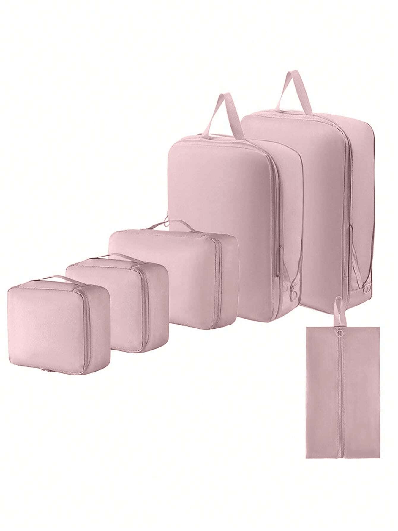 Juego de 6 organizadores de equipaje comprimibles, organizador de viaje, clasificador de ropa para viajes de negocios, artículos esenciales de viaje para mochila, bolsa de viaje, maleta, equipo de viaje, artículos escolares y bolsas organizadoras para mudanza