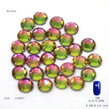 288 piezas/1440 piezas Rhinestones fluorescentes SS6-SS16 neón, cristal brillante súper Strass de vidrio para aplicar con plancha en telas, prendas y decoración de uñas DIY