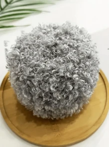 1 Skein Soft Faux Teddy Fur Yarn 100% Polyester Faux Fur Yarn Boucle Eyelash Cycle Yarn 50 Grams - Suitable For Diy Projects, Hand Bag, Jacket, Hat, Scarf & Other Home Textile Projects.