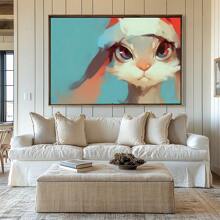 1pc Large Framed Wall Art Decor - Abstract, Impressionism, Naturalism Realism Artistic Style-For Bedroom, Bathroom, Office- Theme