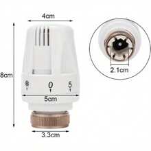 Thermostatic Radiator Head M30 X 1.5 System Temperature Control Valve Heat Valve Tool Automatic Standard Radiator Valves Replacement Fixed Head Heating System For Home Office White - 1 - View 3