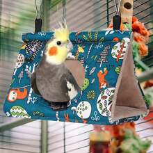 Vogelnestkäfig für kleine, mittlere und große Papageien, Sittiche, Nymphensittiche - Nesthöhle, graue Vogelkäfig-Dekoration, Haustier Bett - Blau - Übersicht 3