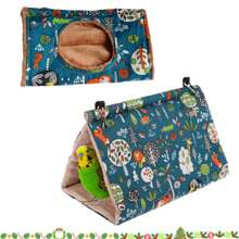 Vogelnestkäfig für kleine, mittlere und große Papageien, Sittiche, Nymphensittiche - Nesthöhle, graue Vogelkäfig-Dekoration, Haustier Bett - Blau - Übersicht 6