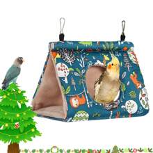 Vogelnestkäfig für kleine, mittlere und große Papageien, Sittiche, Nymphensittiche - Nesthöhle, graue Vogelkäfig-Dekoration, Haustier Bett - Blau - Übersicht 2