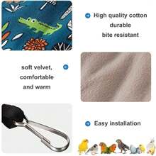 Vogelnestkäfig für kleine, mittlere und große Papageien, Sittiche, Nymphensittiche - Nesthöhle, graue Vogelkäfig-Dekoration, Haustier Bett - Blau - Übersicht 4