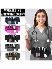 1PC Multi Compartment Nursing Bag Pocket Belt Organizer, Nurse Fanny Pack With Pack Pocket Organiser, Nurse Pouch Waist Bag - Multicolor - View 2