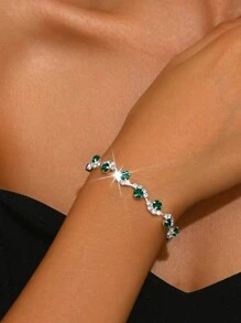 1 pieza Precioso brazalete de mujer con cristal y brillantes