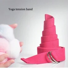 1pc Yoga Resistance Band With Metal D-Ring, Suitable For Pilates, Workout, Fitness, Stretching