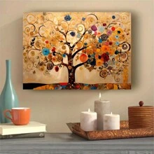 Gustav Klimt Tree Of Life Canvas Art Poster - Vintage And Modern Wall Decor For Living Room, Bedroom, Home Office - Illustration Print - Black and White - View 5