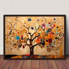 Gustav Klimt Tree Of Life Canvas Art Poster - Vintage And Modern Wall Decor For Living Room, Bedroom, Home Office - Illustration Print - Black and White - View 3