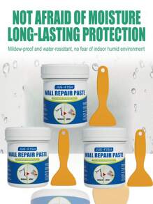 Wall Repair Patch Paste, 100g Per Piece Including A Scraper. Two Styles Are Randomly Dispatched To Fix Cracks, Moisture, And Mildew On Wall Surface