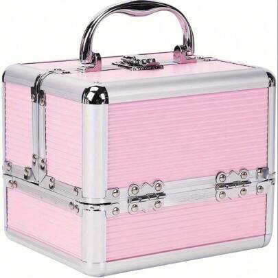 Aluminium Hard Make Up Travel Storage Box Cosmetic Beauty Vanity Case Organiser Home Bathroom Decor Summer Makeup Organizer Back To School