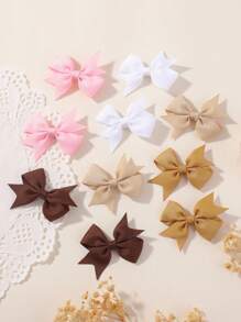 bilicaca 40 件马卡龙色可爱蝴蝶结发夹，适合儿童日常佩戴，四季爱情情人节 - 彩色 - 查看 3