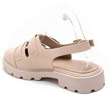 Buckle Sandals With Thick Soles For Daily Wear - Beige - View 5