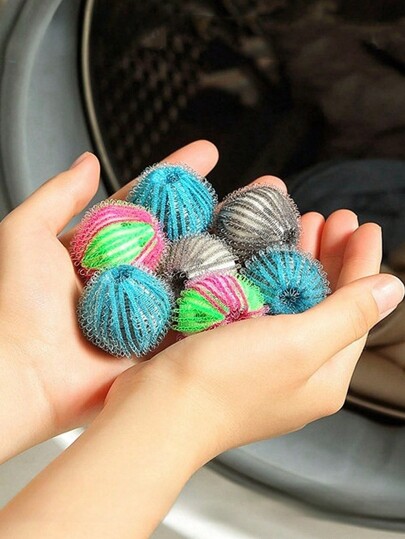Random Pet Hair Remover Laundry Cleaning Ball, Suitable For Washing Machine, Home Cleaning, Stain Removal, Nylon Wash Ball