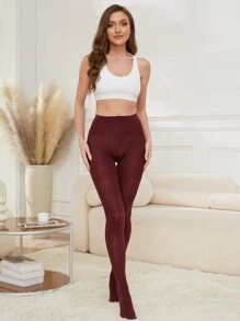 1/2 pary damskich rajstop 70D Sexy Slimming Sheer Opaque Tight, proste legginsy w jednolitym kolorze, eleganckie pończochy
