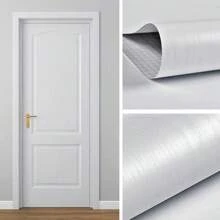 Carta da parati in legno bianco / nero spessa, carta da parati autoadesiva con effetto legno bianco vintage, rotolo di pellicola adesiva in carta da parati con motivo in legno