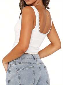 Women Tank Tops & Camis - 白色 - 查看 5