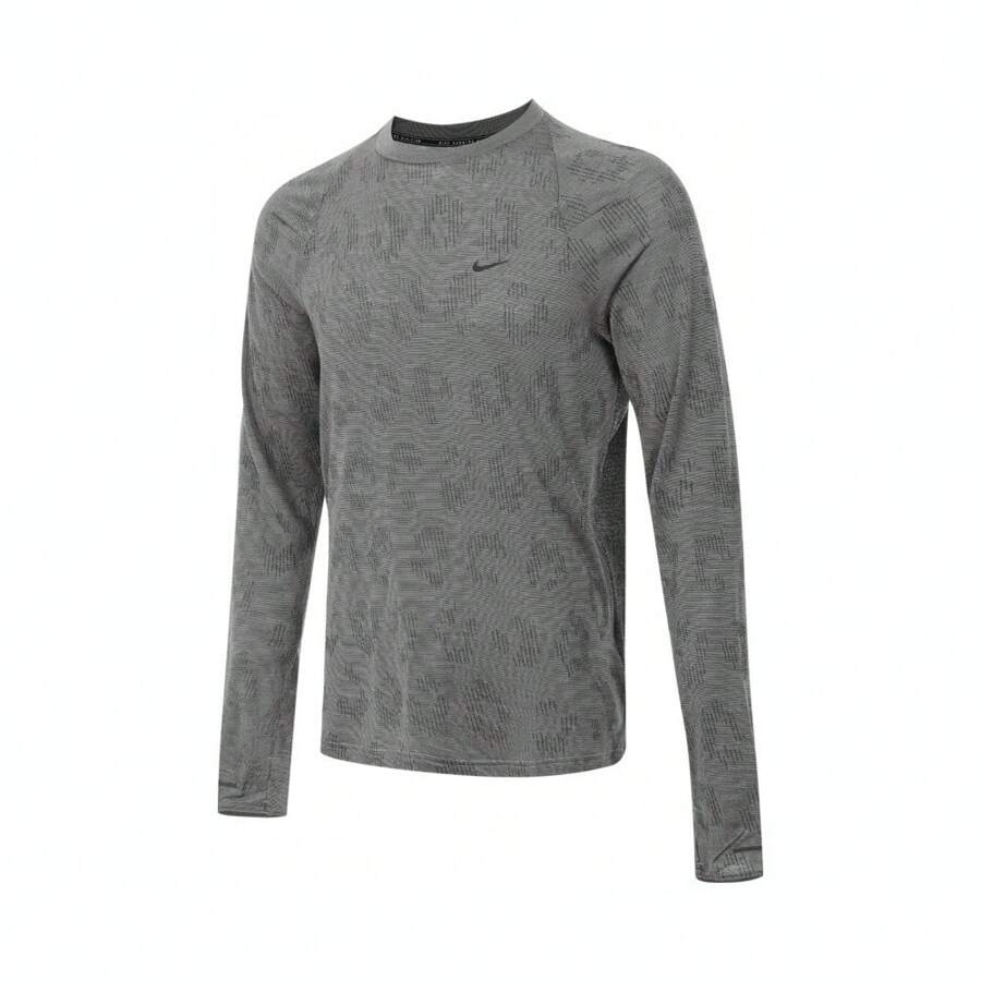 Top de manga larga Nike Dri-FIT Div Run 2024 para hombres - Verde - Ver 1