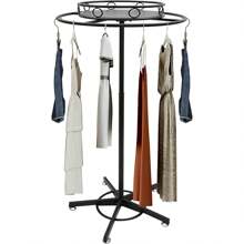 CNCEST 360° 旋转衣架落地式衣架可旋转衣架零售展示架可调节高度圆形衣架商用服装收纳架（黑色/金色）、春季、简约、夏季上衣其他衣架和衣架返校旅行必需品房间装饰、家居装饰、卧室装饰收纳整理和收纳