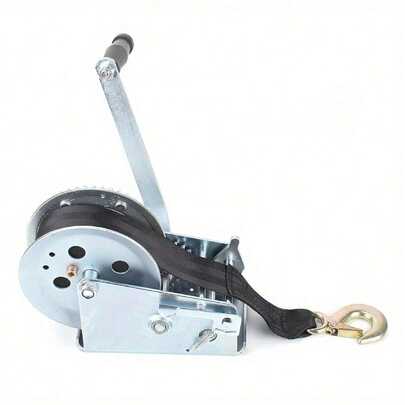 Hand Winch 3200lbs 8.8m Geared Manual Lifts Trailers Tool Marine Puller Tool With Cable And Hook Webbing Wire Winch
