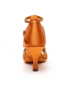 1 Pair Women's 7cm High Heel Latin Dance Shoes, Soft Bottom Dancing Shoes For Adults, Professional Latin Dance Shoes For Parties And Festivals