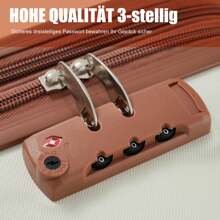 Sweiko Sweiko Walizka z twardą skorupą, walizka na kółkach, walizka podróżna, bagaż podręczny na 4 kołach, materiał ABS, zamek celny TSA, 43*27*66, (niebieski królewski + brązowy)