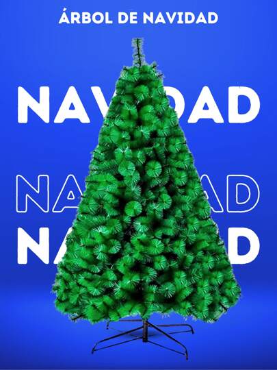 Árbol de Navidad 2.10 Metros de Alto con 1,200 Ramas Frondosas Base Estabilizadora  Ramas Flexibles Ideal para Adornar con Esferas Navideñas, Luces LED, Guirnalda Decoración de Hogar