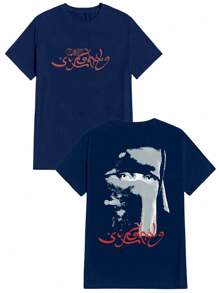 Arab Street Skate Suf T-Shirt Shirt Blouse Unisex Men Women 100% Cotton Top Premium Streetwear New Arrival Shipping Various Colors!! Plus Size - 藏蓝色 - 查看 1
