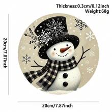 迷人雪人圆形木制标牌 - 7.9 英寸 X7.9 英寸 | 非常适合门、墙壁和家居装饰 | 冬季最佳生日礼物的理想之选 - 彩色 - 查看 18