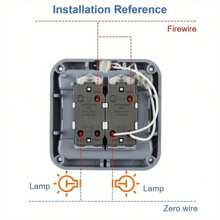 2 Way Weatherproof Switch 20A Control Switch Double Light Switch Outdoor Garden Rainproof Double Switch - Variant1 - View 3