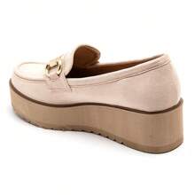 Buckle Decor Thick Sole Moccasin Shoes - Pink - View 4