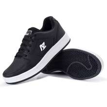 Aszuz Street White 's Women's Casual Sneaker Skate Comfortable Running Walking - 黑與白 - 查看 4