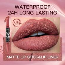 Ushas, 12 Color Matte Lip Liner And Lipstick, Double Ended Lip Pen Nude Makeup Tool, Long Lasting Color Rendering, Waterproof Lip Cosmetics Valentine's Day Gifts