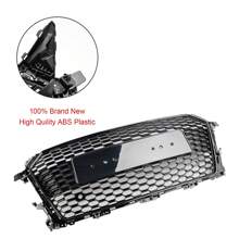 RS Style Front Honeycomb Grille Grill Fit Audi TT MK3 FV 8S 2014-2023 - Black - View 6