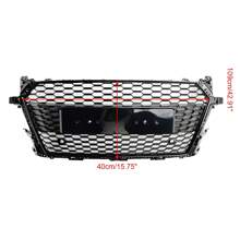 RS Style Front Honeycomb Grille Grill Fit Audi TT MK3 FV 8S 2014-2023 - Black - View 7