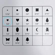 1PC Rubber-Coated Hole Punching Pliers, Hand-Held Punching Machine, Round/Square/Triangle/Heart/Star/Flower/Water Drop/Rectangle/Oval/Rhombus/Moon/Bear/Butterfly/Tree/Bell Hole DIY, Manual Small Metal Puncher, Stationery, Paper Loose-Leaf Handmade, Multiple Patterns, Ideal Gift