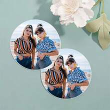 Individuell gestaltete keramische Untersetzer mit weichem Korkrücken, rutschfeste runde/quadratische Getränkeuntersetzer mit personalisierten Fotos und Text, perfekt für Couchtisch, Esszimmertisch Dekoration, Einweihungsgeschenk und Erinnerungen für Zuhause